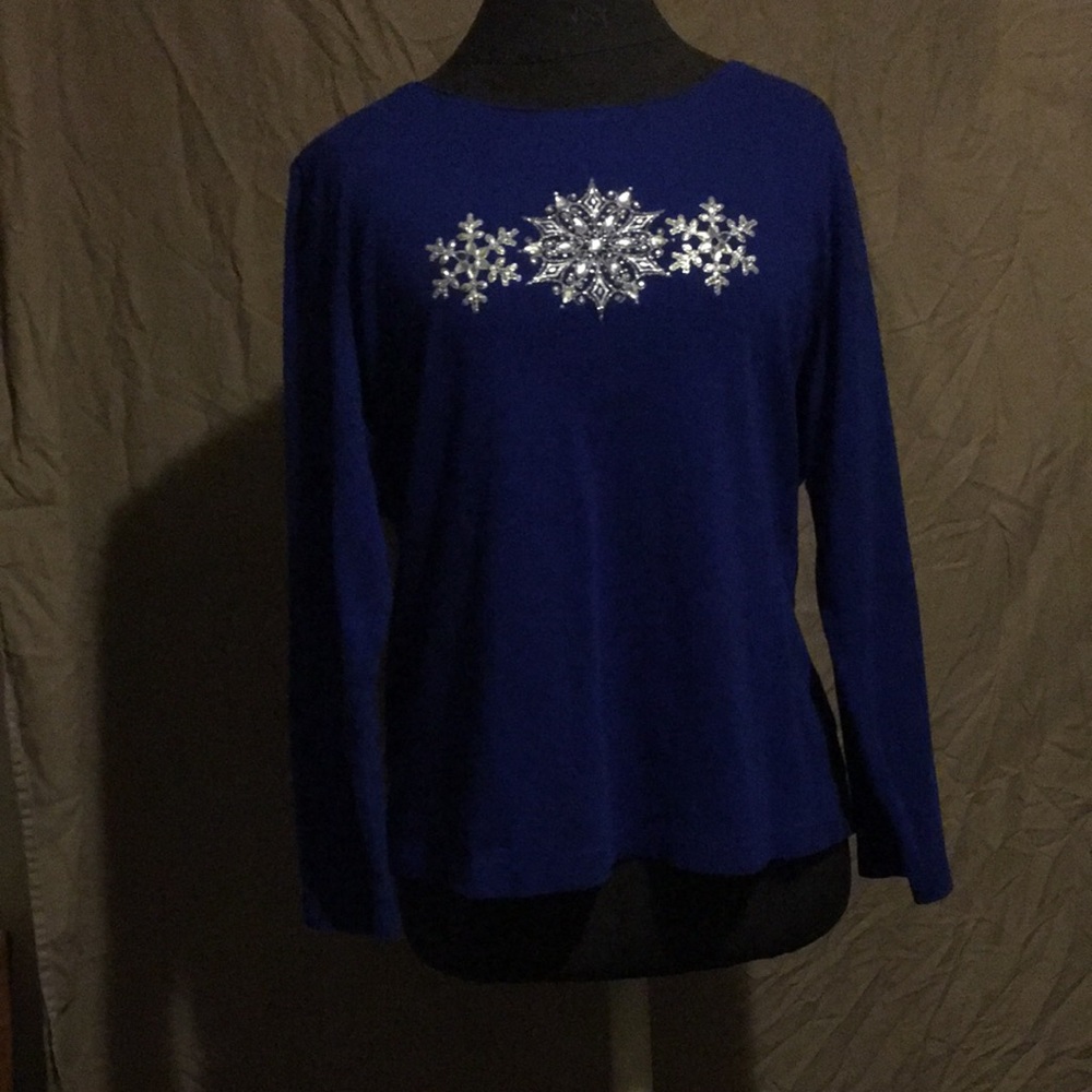 Karen Scott fun holiday shirt